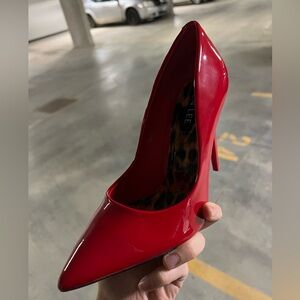 Elegant Red + Black Stiletto Heels